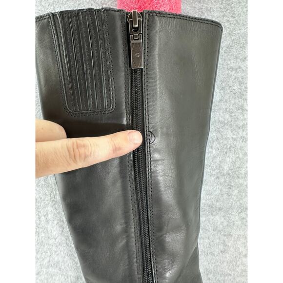 UGG Womens sz 7.5/8 Barton Croco Tall Black Leather Riding Boot Classic SEE DISC - Picture 10 of 14
